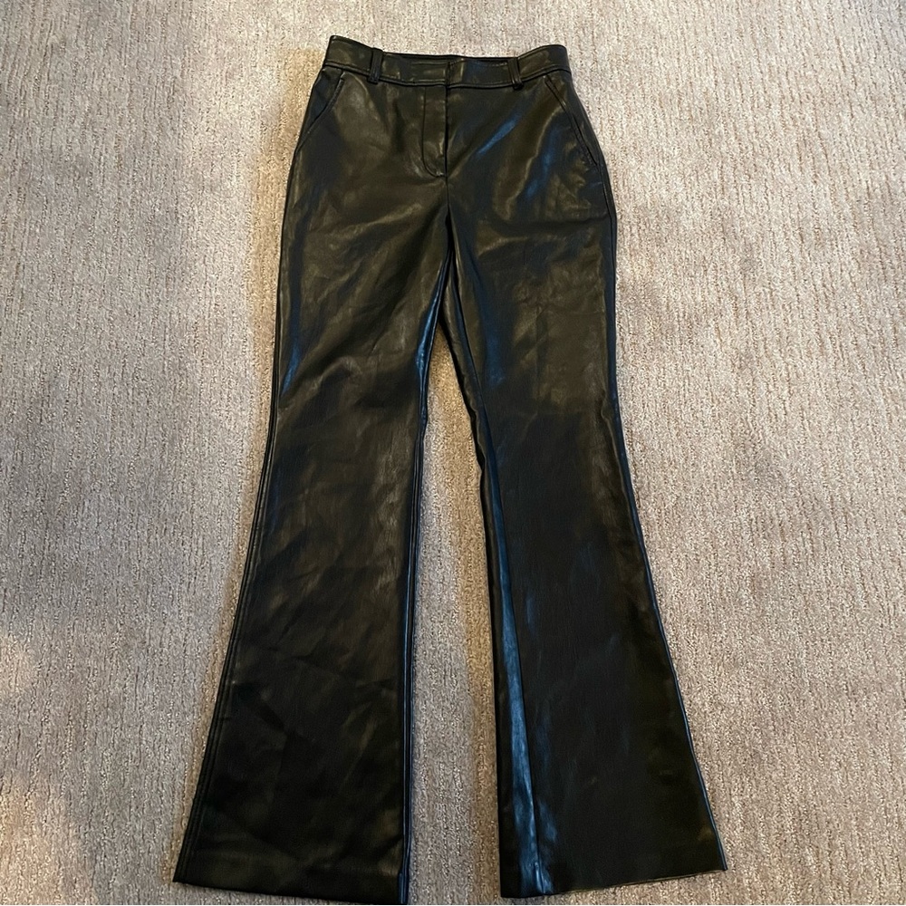 Babaton Command Pant Black Size 2 Faux Leather Pant Trouser Aritzia